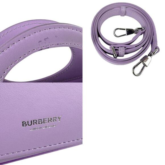BURBERRY Purple Leather Shoulder Bag - Picture 5 of 5